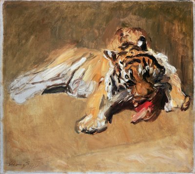 Tiger füttern, 1901 von Max Slevogt